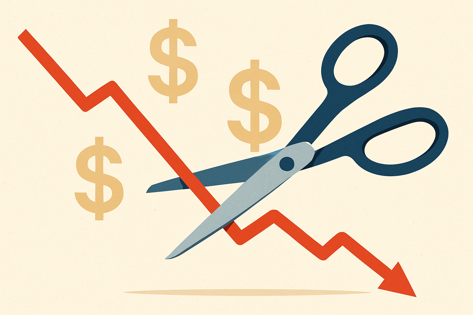 Illustration of US Fed Cut Rates