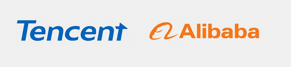 Logos de Tencent y Alibaba Logos de Tencent y Alibaba