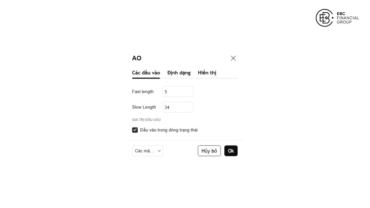 Chỉ báo Awesome Oscillator (AO)