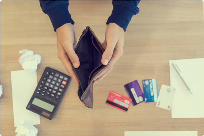 Man Hand Opening Empty Wallet Man Hand Opening Empty Wallet