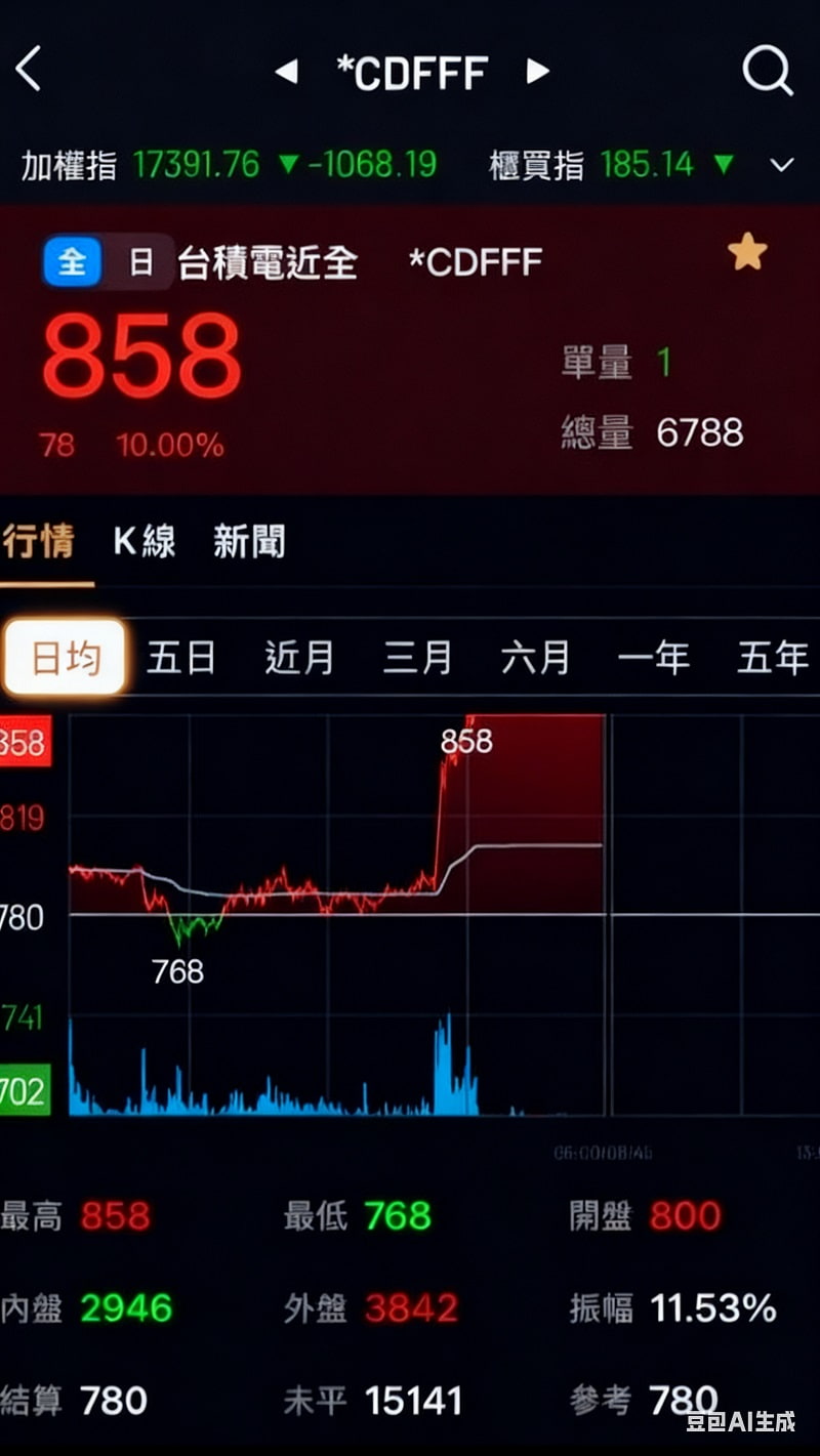 台積電夜盤漲停