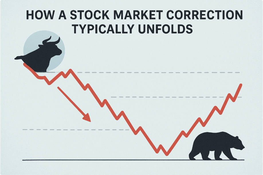 How a Stock Market Correction Typically Unfolds