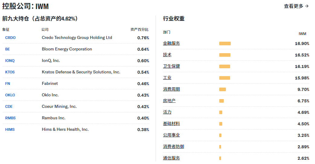 主要持仓与权重 主要持仓与权重