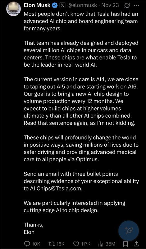 El anuncio de Musk El anuncio de Musk