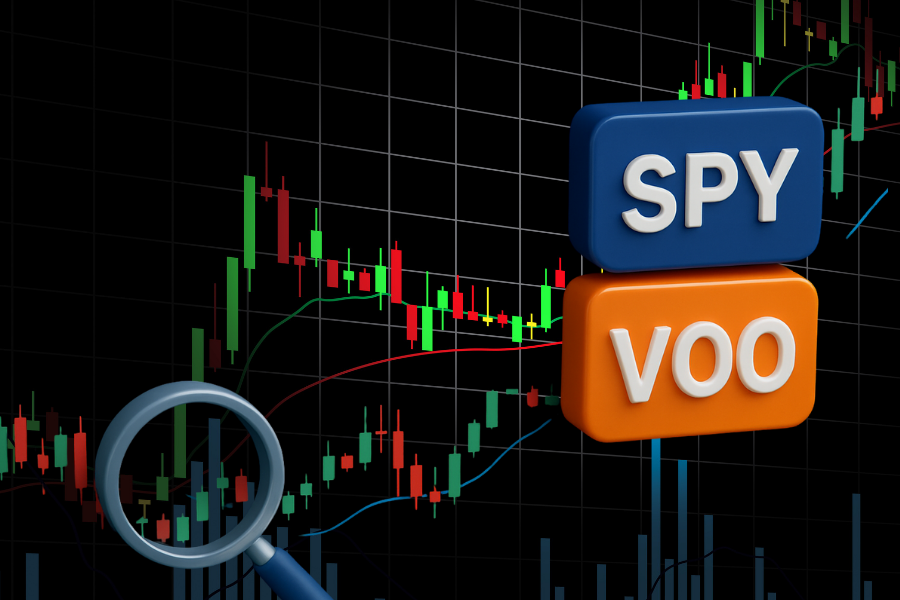 How SPY and VOO trade on the chart