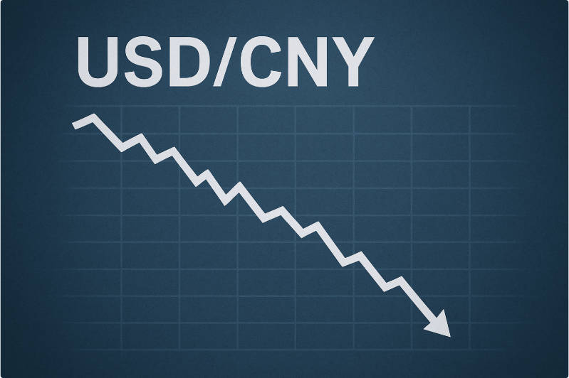 انخفاض USDCNY USDCNY Falls