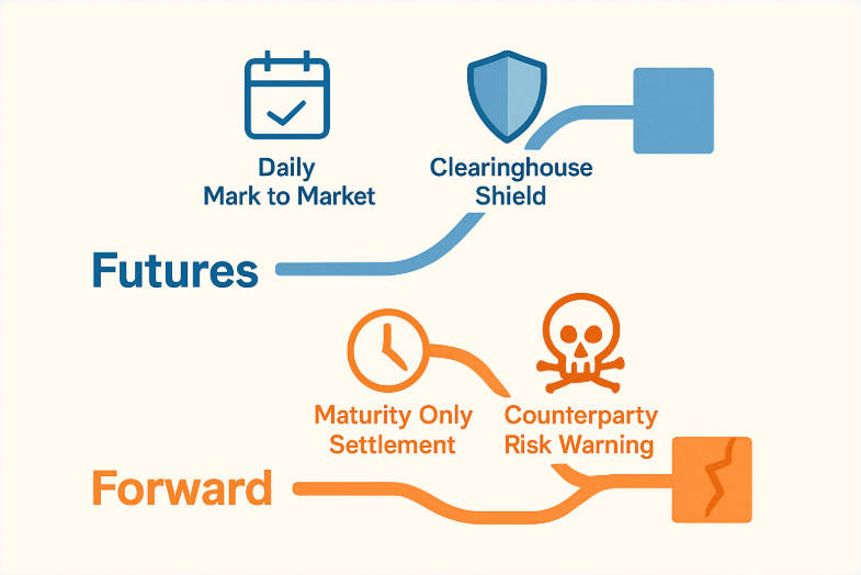 A visual showing two paths - one labeled Futures and another labeled Forward