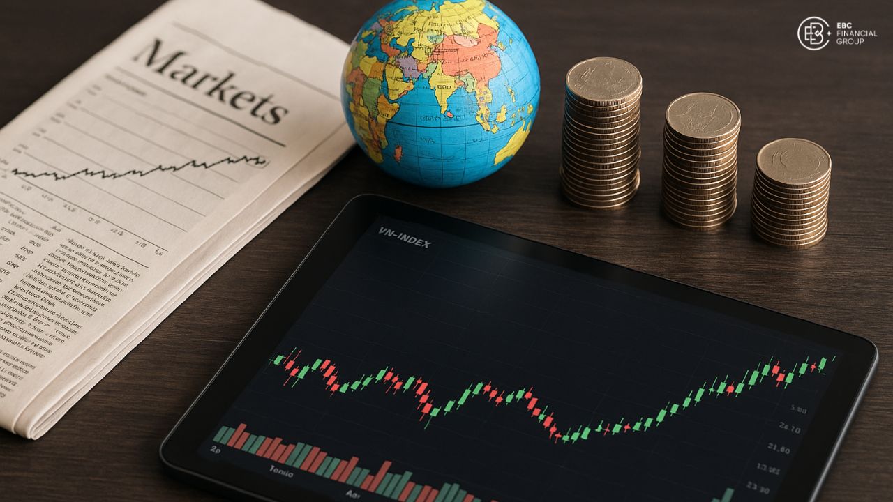 VN-Index sau cú hích FTSE Russell: dòng vốn ngoại, nhóm ngân hàng – chứng khoán và rủi ro FOMO
