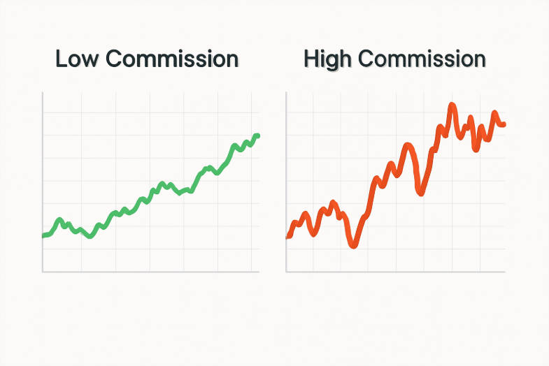 Low commission vs high commission