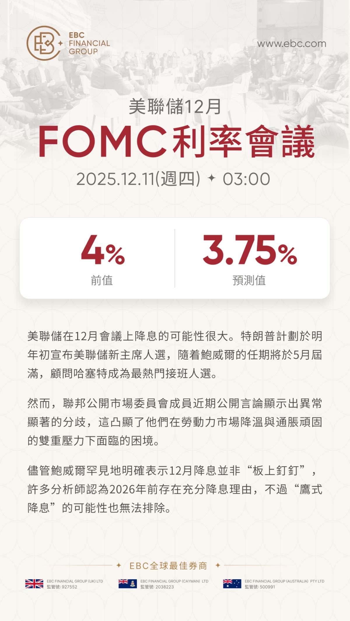 美聯儲12月利率會議 美聯儲12月利率會議