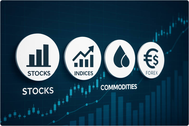 स्टॉक, सूचकांक, कमोडिटी और फॉरेक्स सिंबल Stocks, indices, commodities and forex symbols