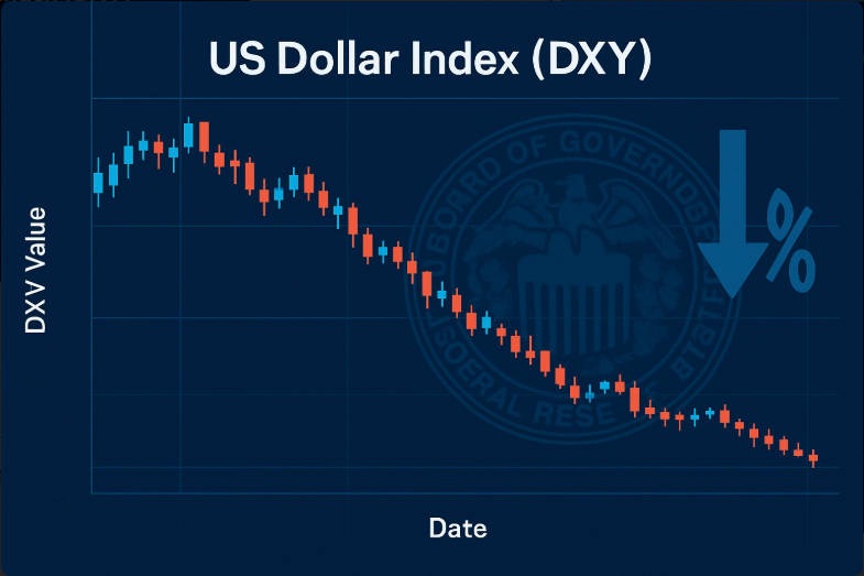 انخفاض مؤشر الدولار الأمريكي US Dollar Index Declines
