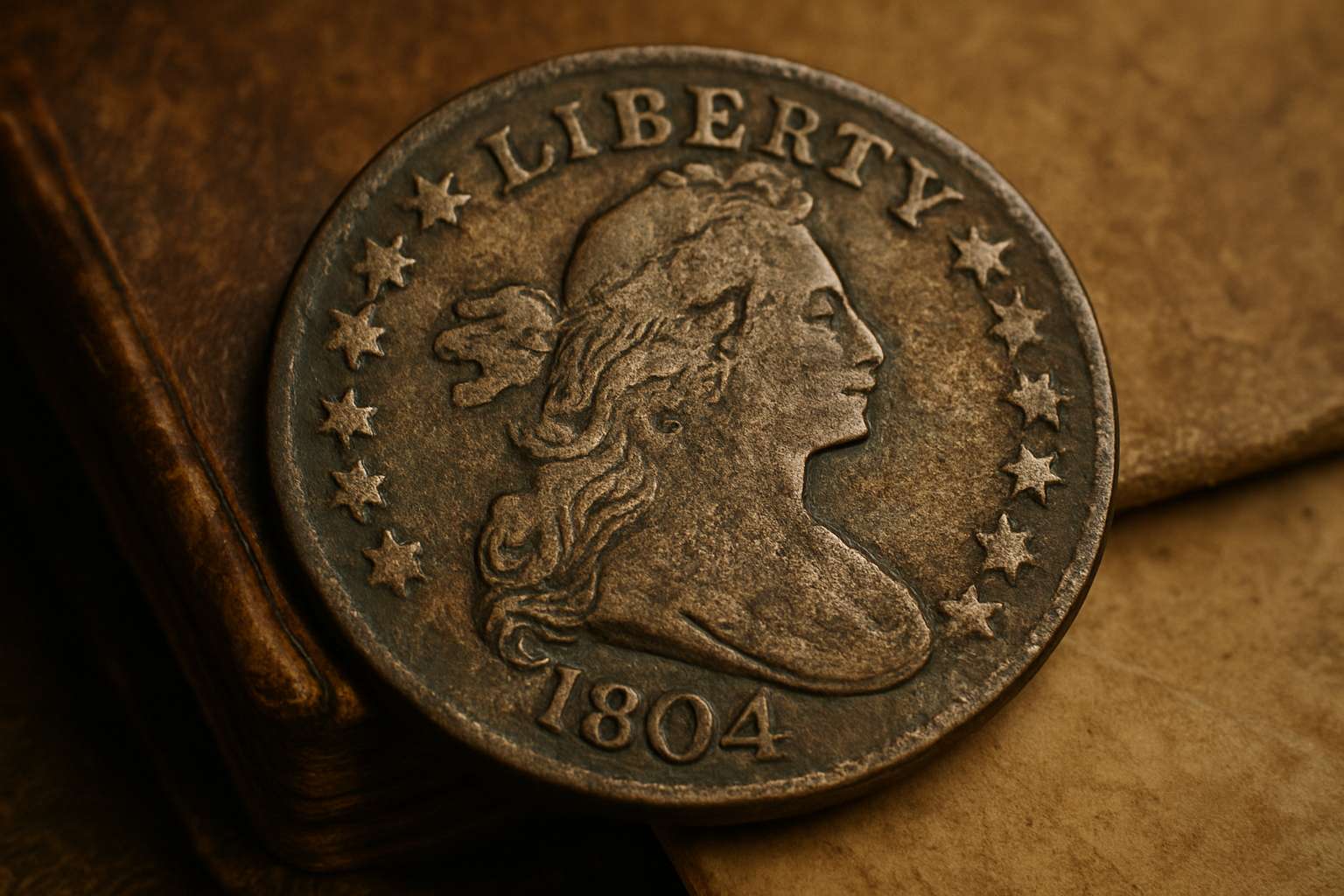 Busto drapeado em formato de quarto Draped Bust Quarter