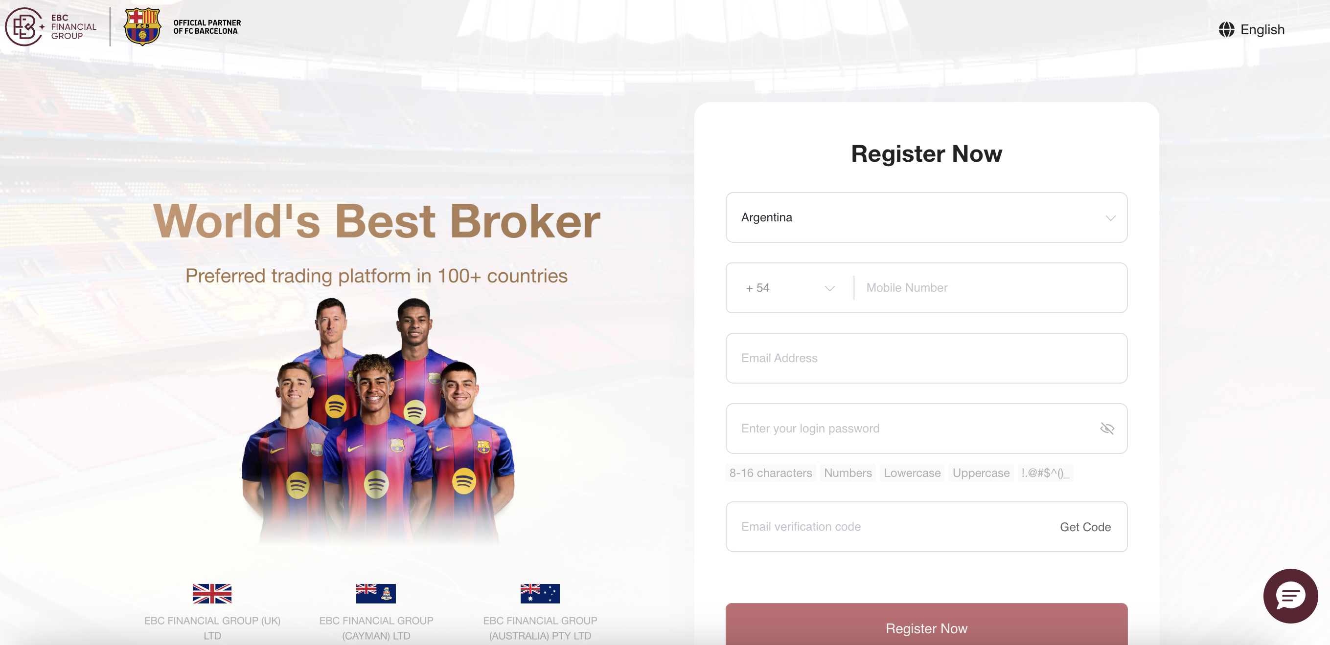 Register With EBC - Top Regulated Broker