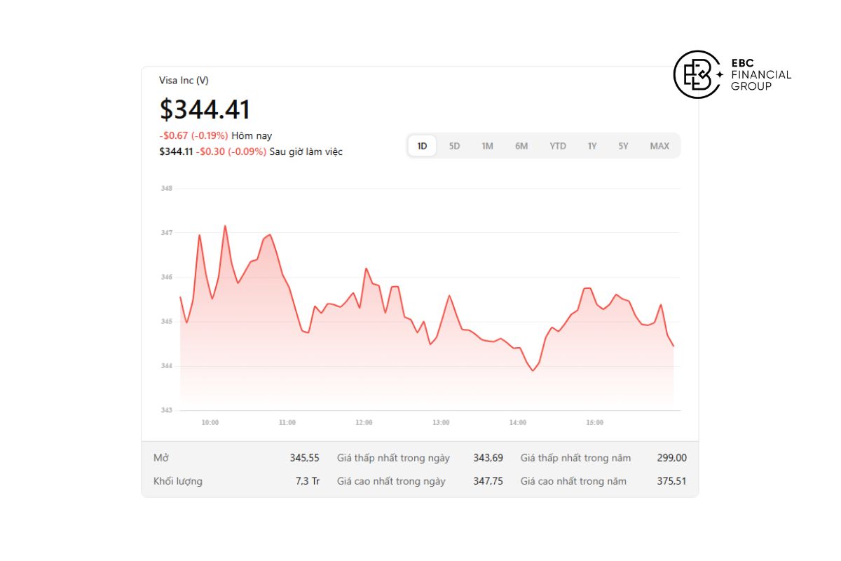 Giá cổ phiếu Visa (V)