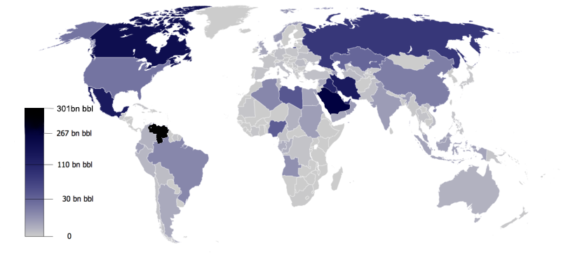 Ranking: países con más petróleo en el mundo