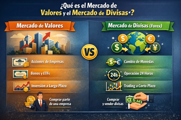 ¿Qué es exactamente el mercado de valores y divisas?