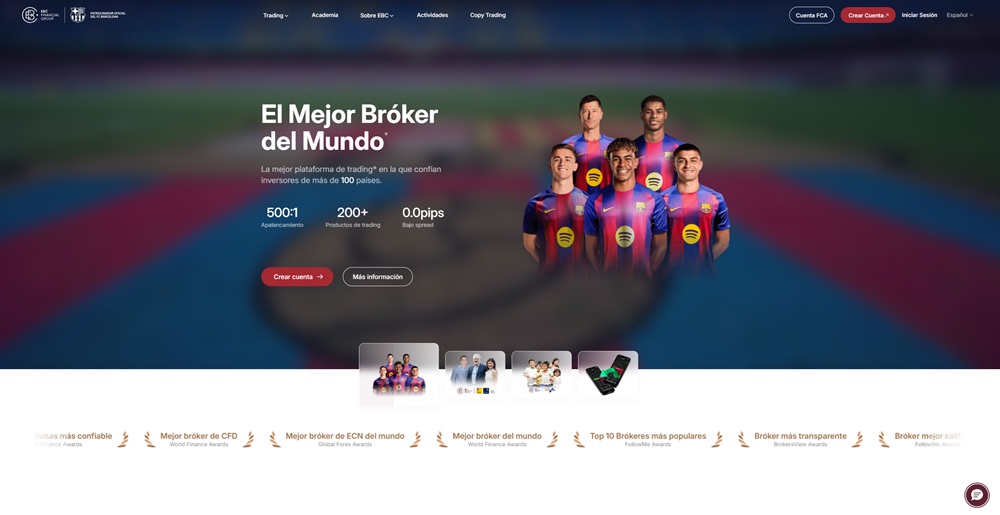 Página principal de EBC Financial Group