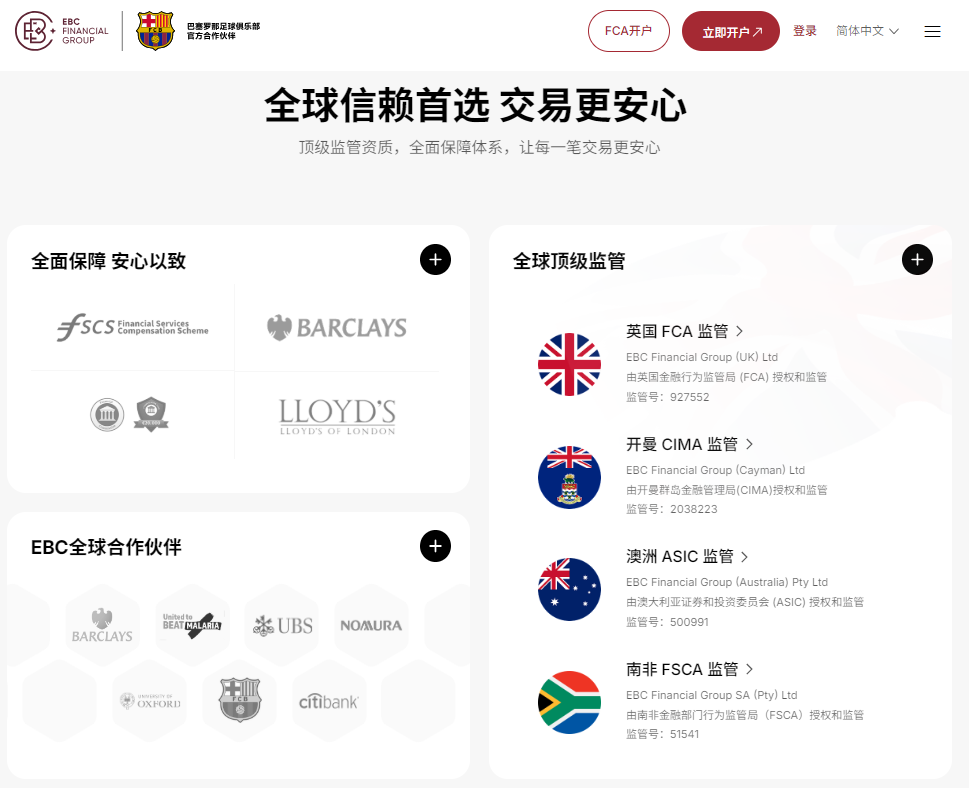 证券商比较（EBC拥有全球顶级监管）