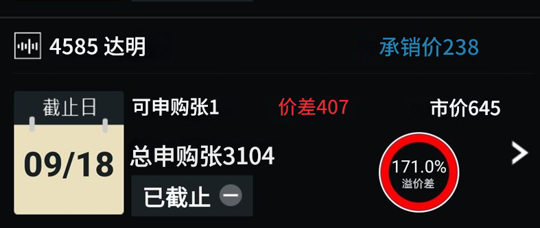 股票申购（达明）