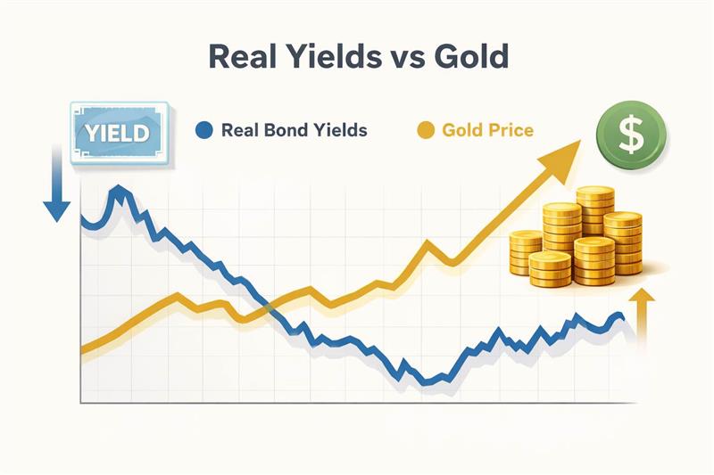 Real Yields vs Gold