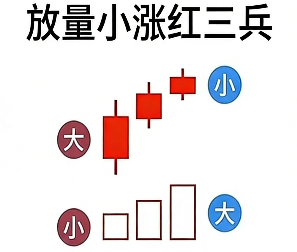 放量小涨型红三兵