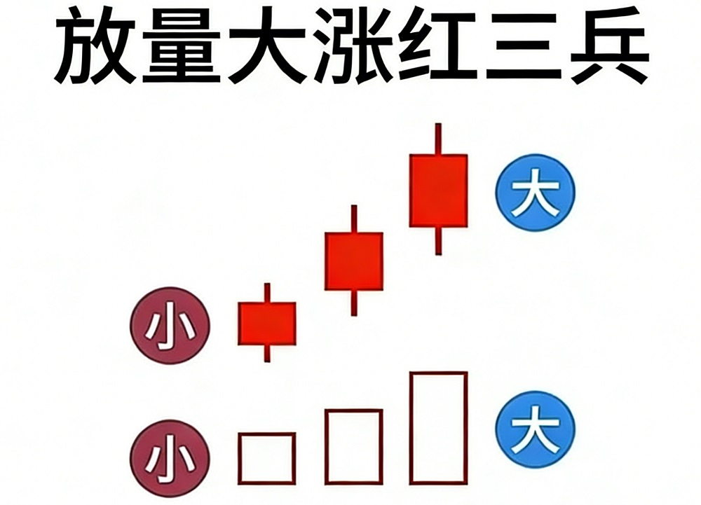 放量大涨型红三兵