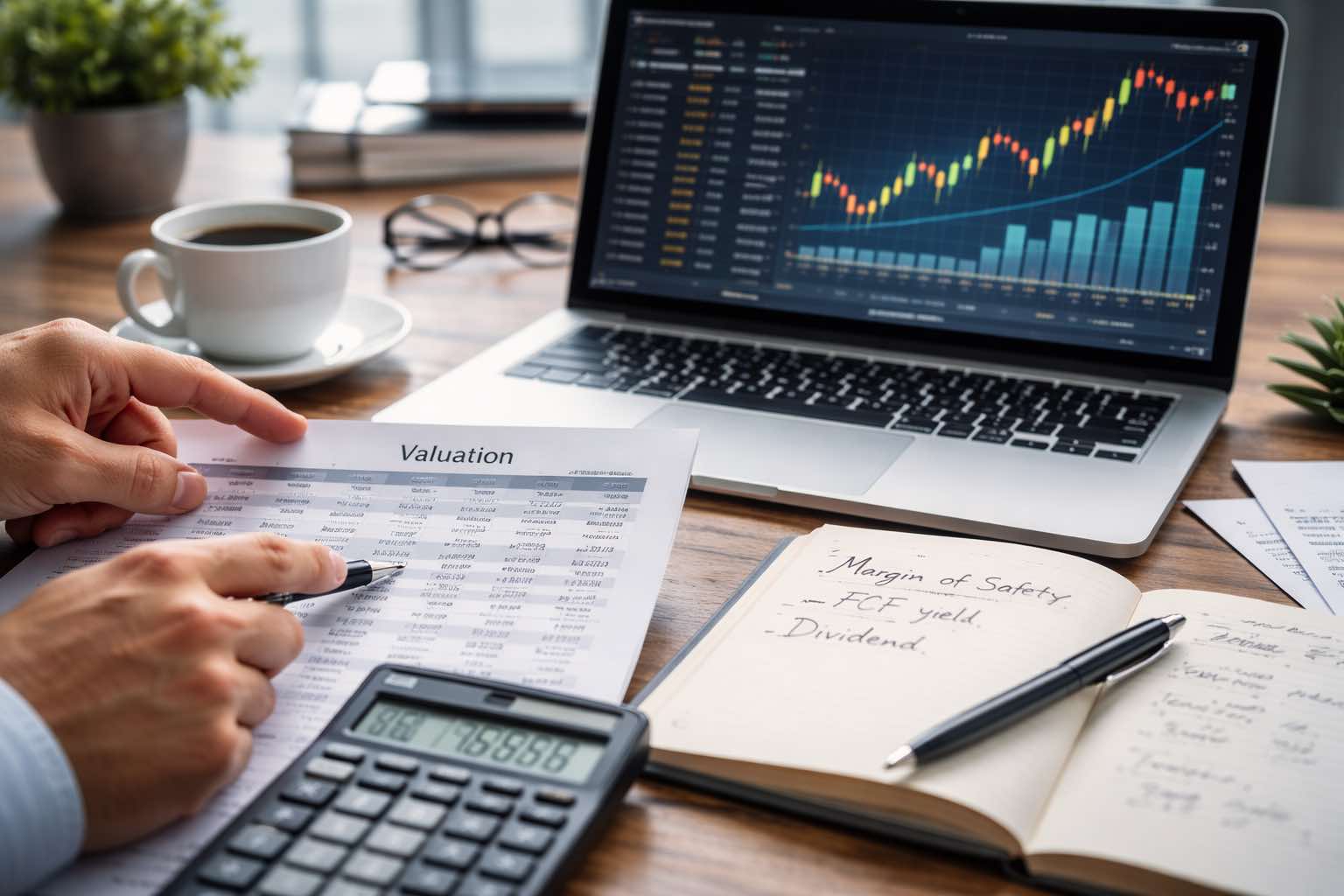 Undervalued stocks on the screen with chart.jpg