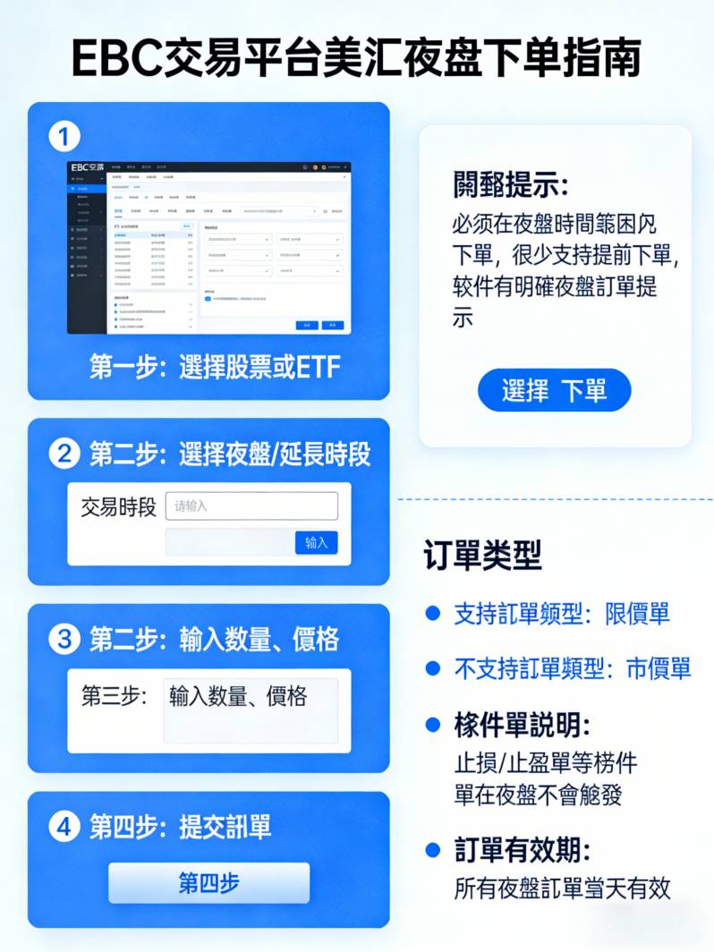 美股夜盤下單及支援的訂單類型 美股夜盤下單及支援的訂單類型