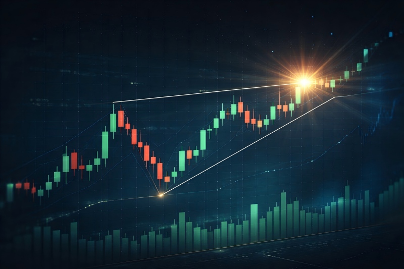 三角持ち合いの一種:上昇三角形 三角持ち合いの一種:上昇三角形