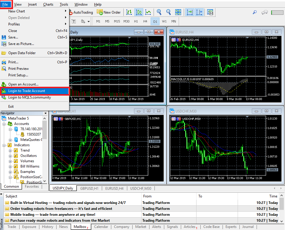 MT5新手入门教学（账号转换）