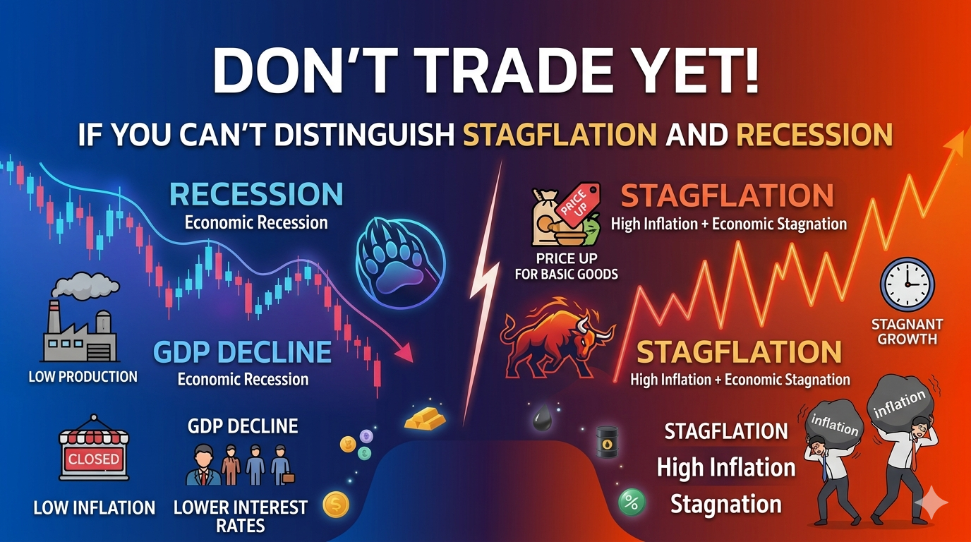 อย่าเพิ่งเทรด! ถ้ายังแยก Stagflation กับ Recession ไม่ออก!