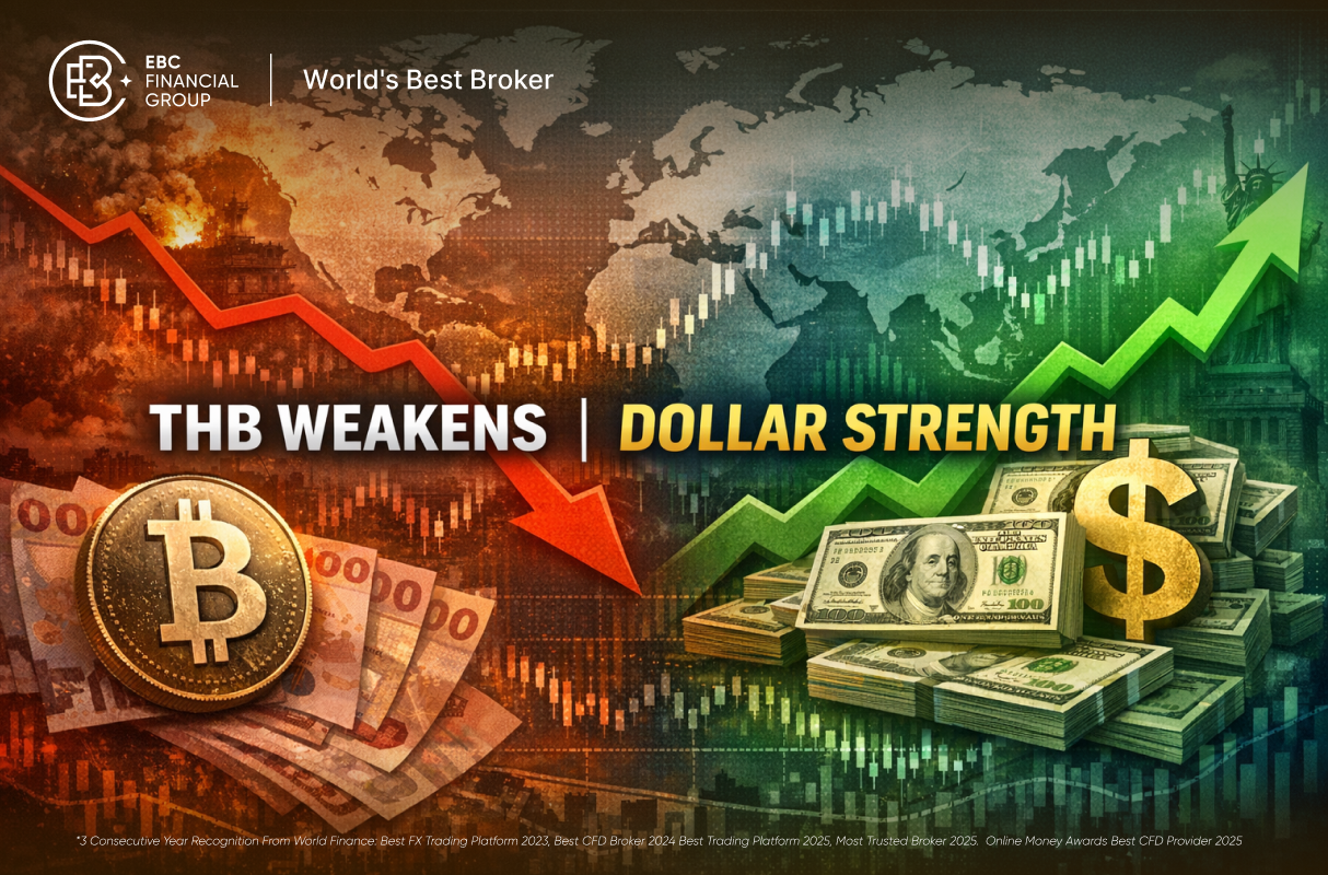 ค่าเงินบาทวันนี้ อ่อนค่าแตะ 32.94 บาท ดอลลาร์แข็ง-ตะวันออกกลางตึงเครียด กดดันตลาดเงิน