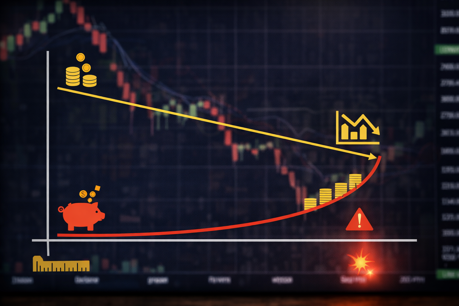 선형적 가격하락과 기하급수적 리스크 확대