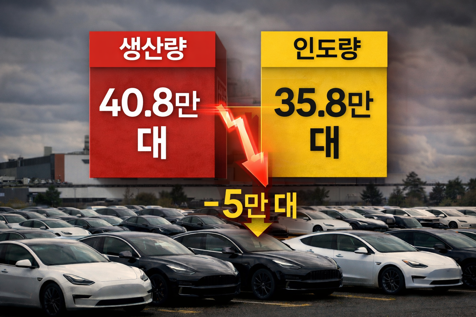 테슬라 5만 대 재고