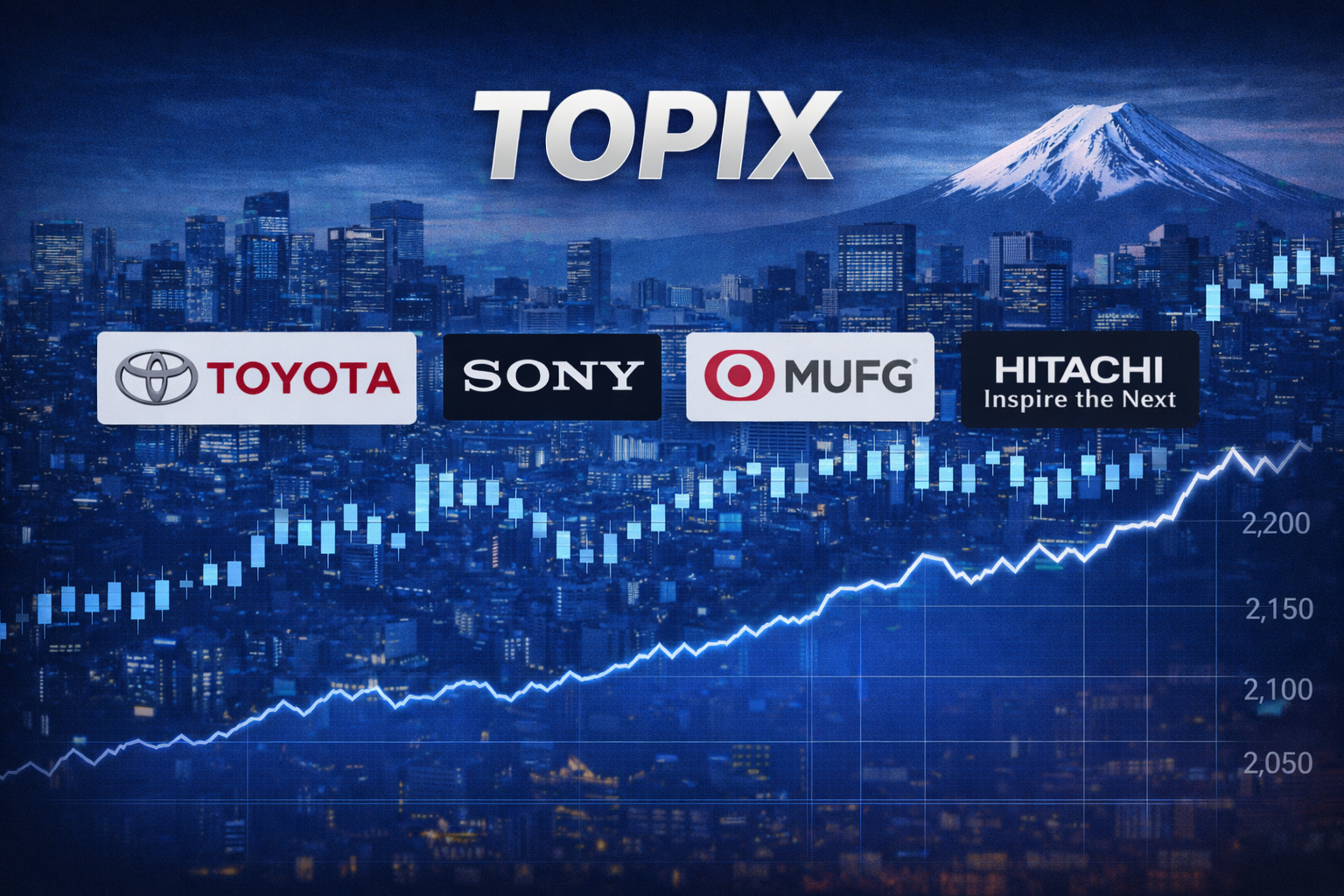 TOPIX index with Tokyo skyline.png