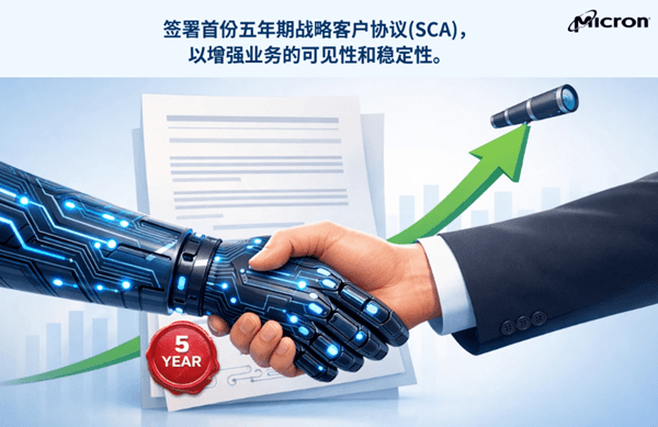 美光科技签署五年期战略客户协议