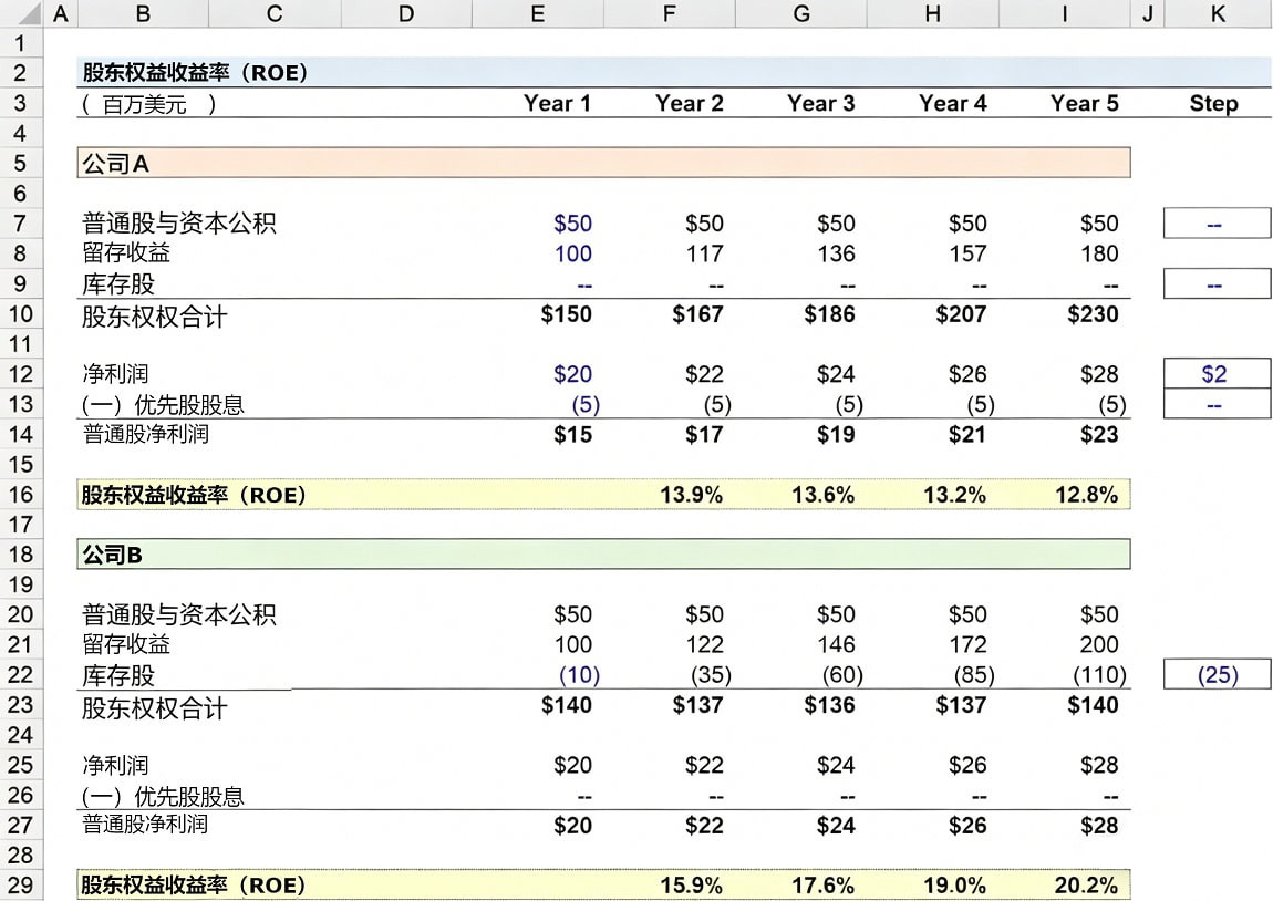 ROE（股东权益收益率）