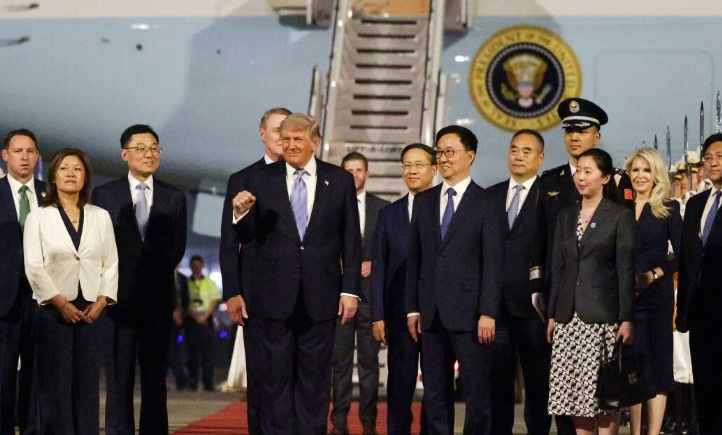 Trump llegando a Pekín el 13 de mayo del 2026