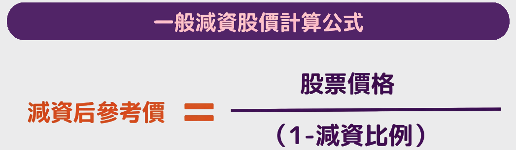 減資後股價的就算 減資後股價的就算