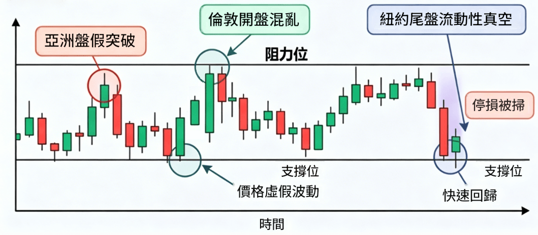 外匯時間陷阱示意圖