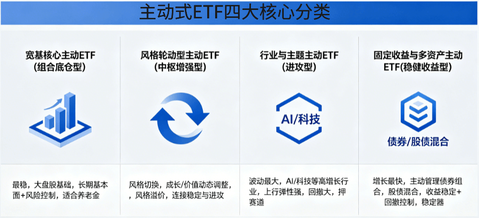 主动式ETF四大分类