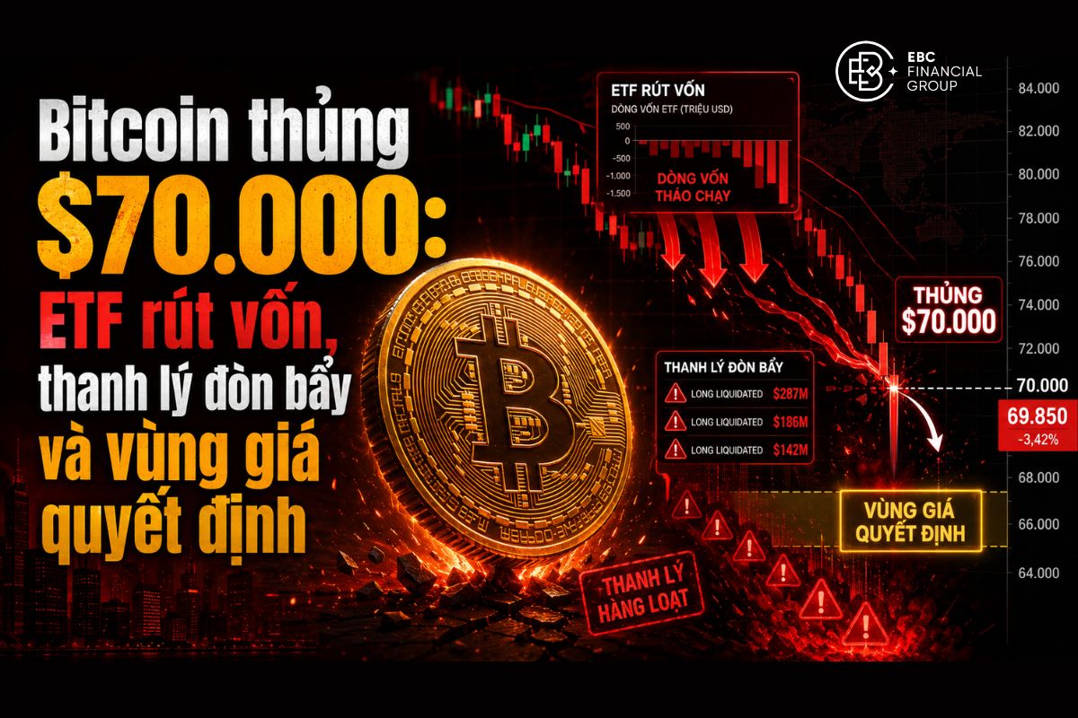 Bitcoin giảm mạnh về quanh $66.000: Vì sao mốc $70.000 bị phá vỡ?