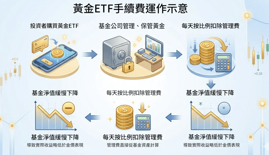 黃金ETF手續費運作圖