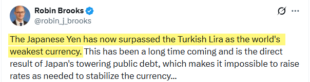 日圓淪為全球最弱貨幣? 日圓沦为全球最弱货币?