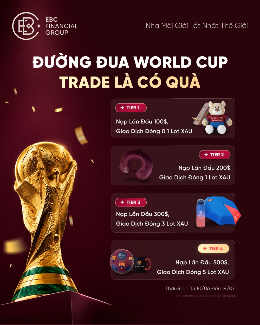 Đường đua World Cup, Trade là có quà