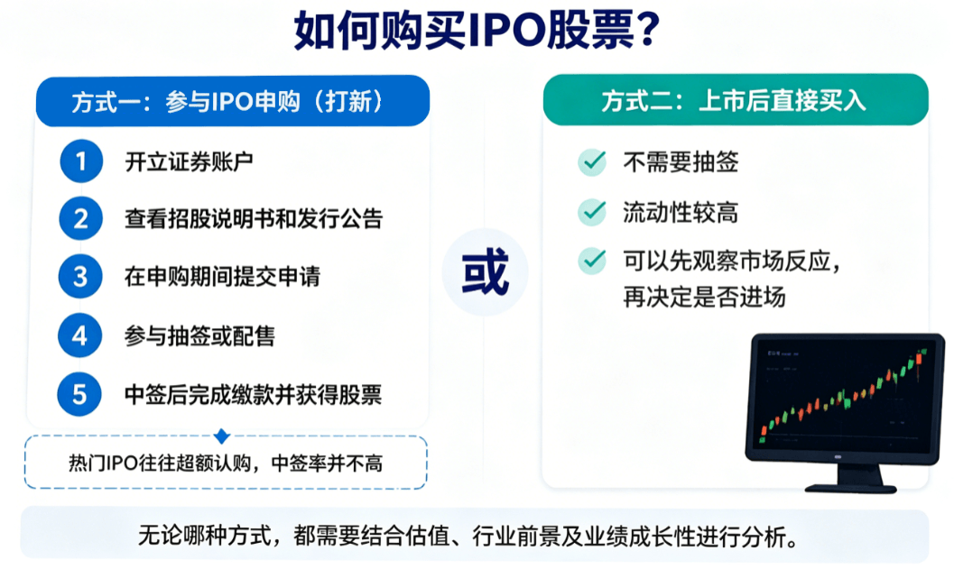 购买IPO股票方式 购买IPO股票方式