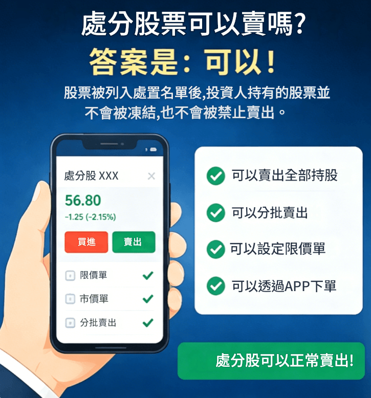 處置股票可以賣嗎 處置股票可以賣嗎