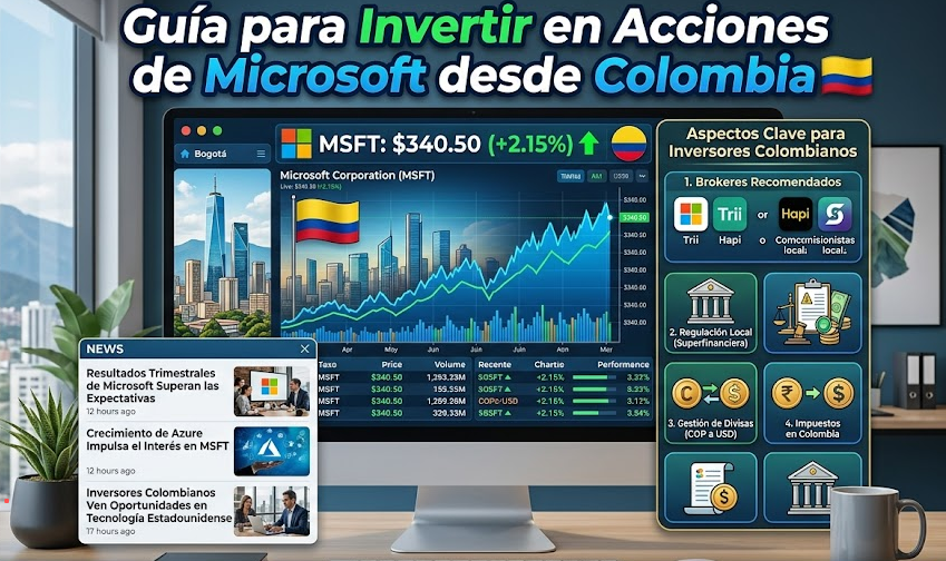 Cómo invertir en acciones de Microsoft en Colombia