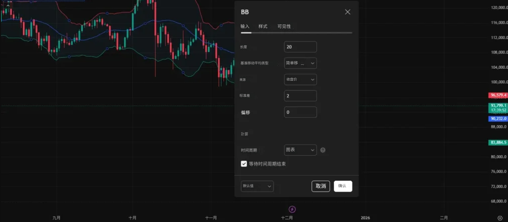 布林通道参数设定
